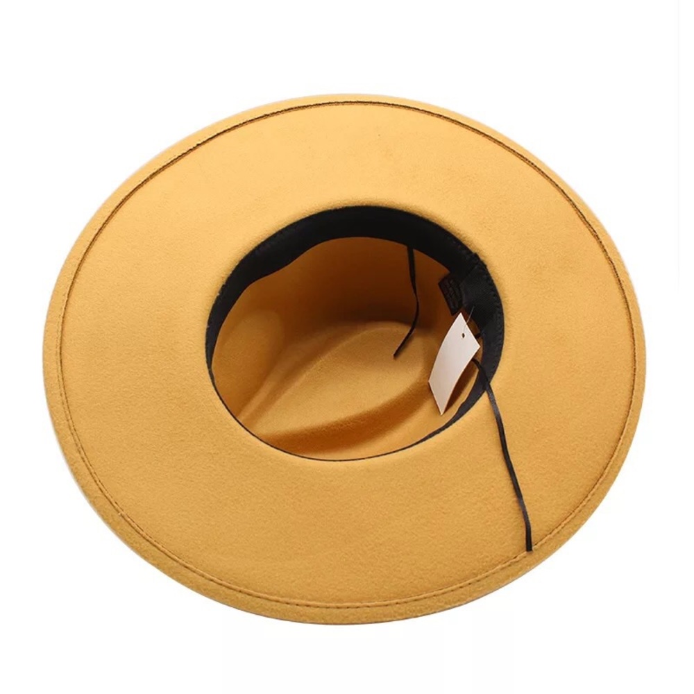 Wide Brim Wool Panama Boho Hat - Picture 6 of 7